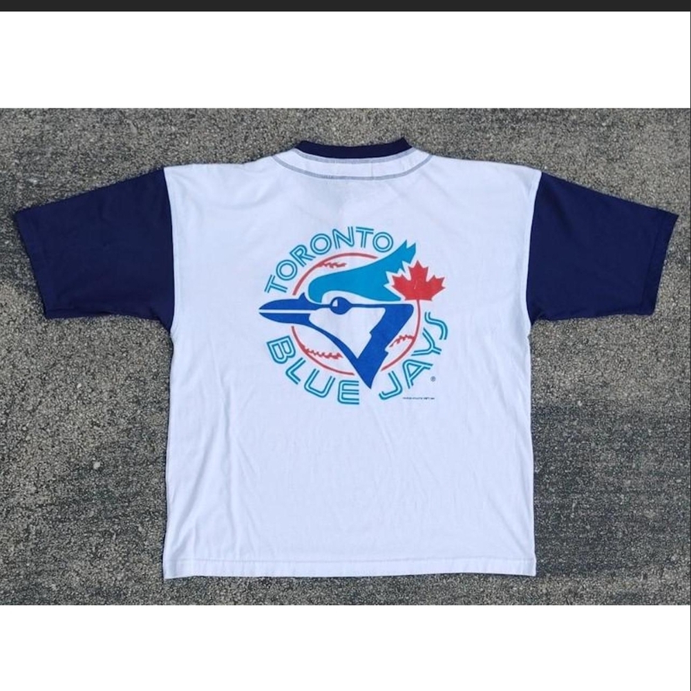 1994 Blue Jays World Series Era Henley Shirt Ravens Sport L Vintage 90s Baseball